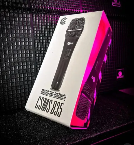 Microfone profissional unidirecional Custom Sound CSMS 835