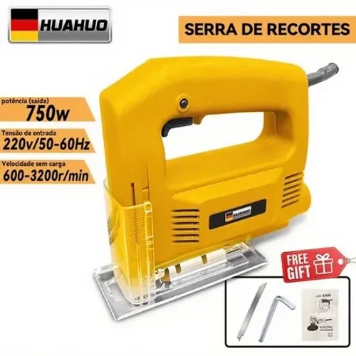 Serra Tico Tico Profissional 750W Base Ajustável Corta Madeira Metal Aluminio Plastico
