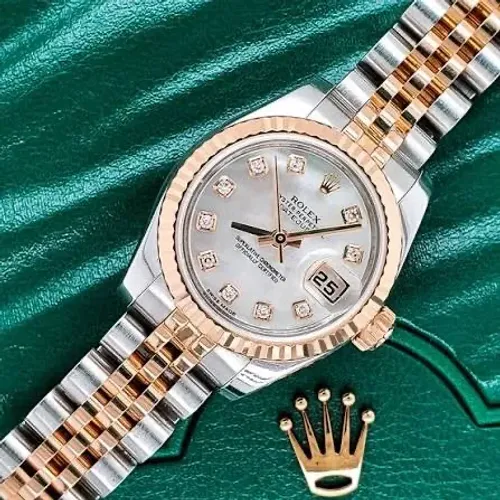 Relógio Rolex feminino datejust pérola automático