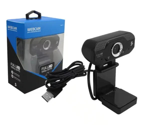 Câmera webcam Full HD 1080p 30FPS 015-0075 5+ - NOVO - Na Caixa 