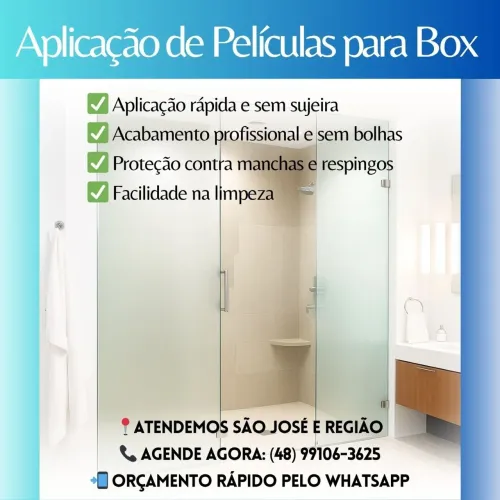 Instalação de película para box de banheiro