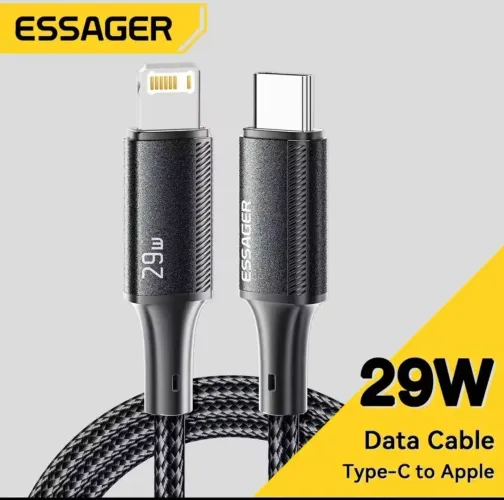 Cabo Essager 29W Type-C para Lightning - Carregamento Rápido Apple