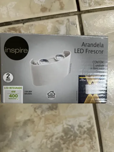 Arandela LED Brisa Efeito Luminoso 3W Luz Amarela IP65 Plástico Inspire.