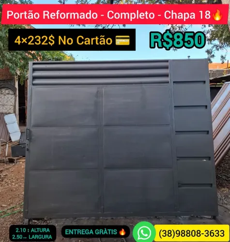 Portão Reformado Completo Chapa 18