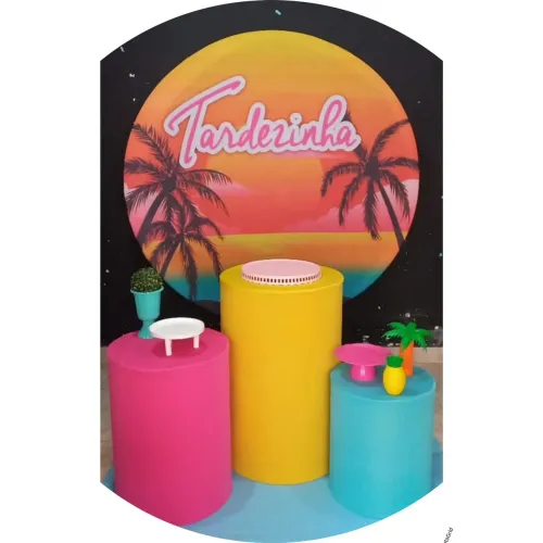 Decoração de Festa Tardezinha - Kit Cilindros Temáticos