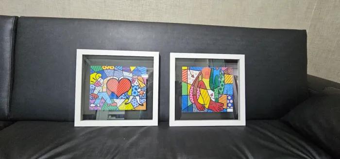 Quadros estilo Romero Britto