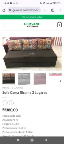 Sofá Cama Bicama 3 Lugares