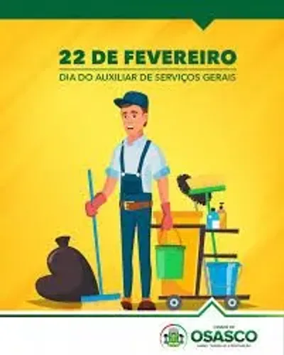 Faxineiro e auxiliar de limpeza vigia noturno.