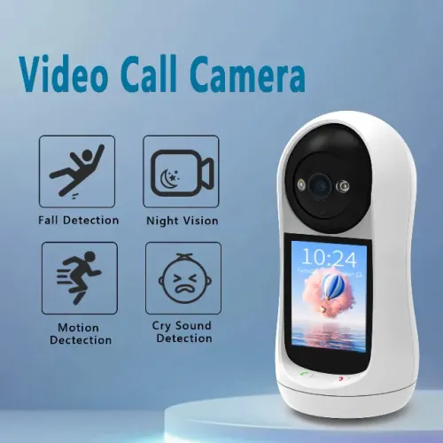 Câmera com tela IPS, Monitor baba do bebê, Video Call, Detecção de Som CSee, 3MP PTZ, WiFi