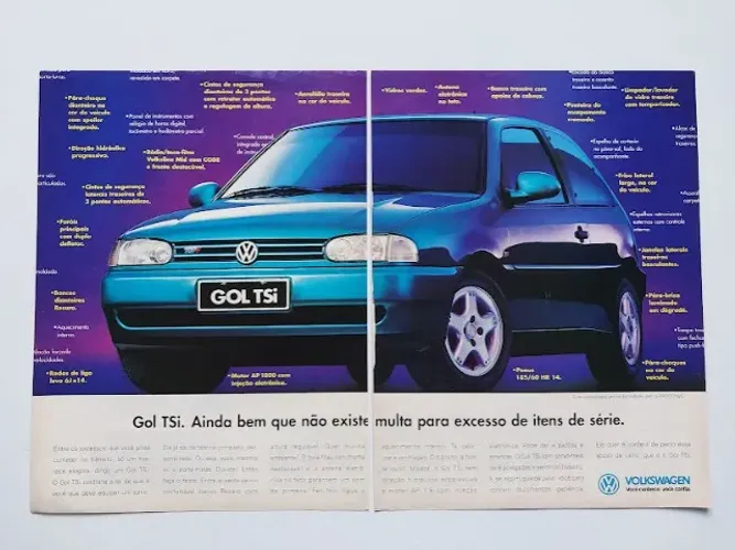 Anúncio Propaganda de Revista Gol TSI ou GL MI Bola