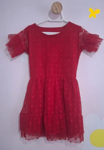 Vestido vermelho renda 6 anos