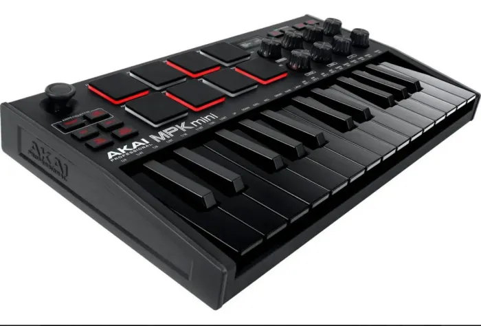 Teclado Controlador MIDI Akai Mpk Mini MK3 Special Edition Preto 25 Teclas USB 8 Pads 