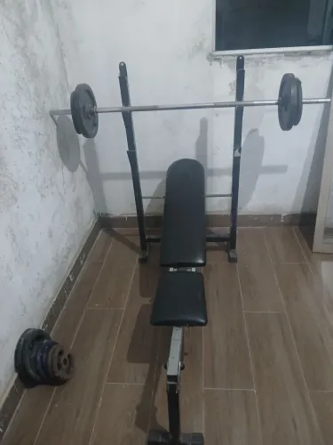Supino com barra e Anilhas 