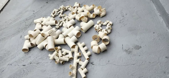Conexão pvc esgoto Te, Joelho, Luva PVC branco