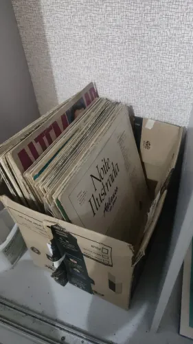 Lote de discos de vinil antigos raros