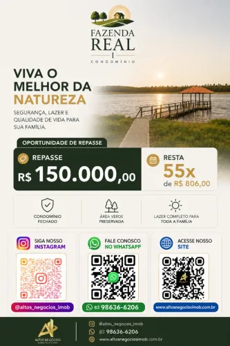Lote em Condomínio Fechado | Fazenda Real