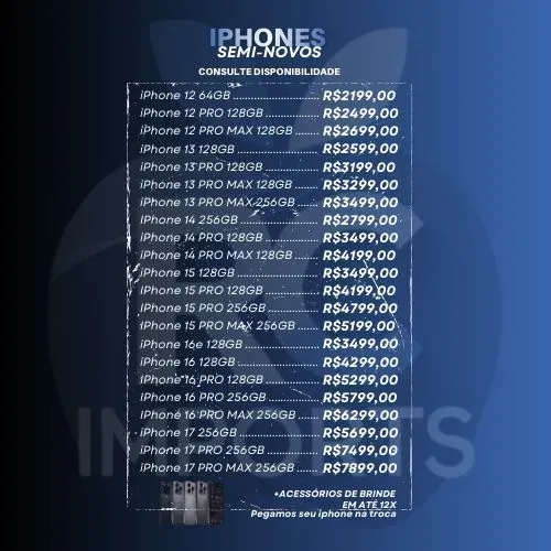 iPhone Semi-novos(Consulte disponibilidade) + Acessórios de brinde