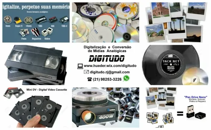 Digitalizo  slides, fotos, Discos de vinil, fitas de áudio e vídeo, filmes Super8