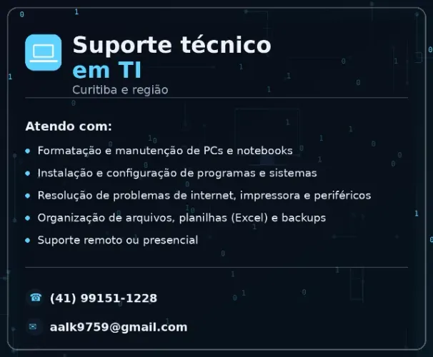 Suporte técnico em informática ? Curitiba