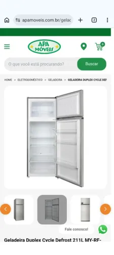 Geladeira Duplex Mystic 208BR Inox