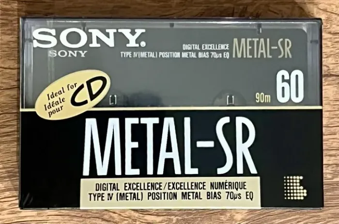 Fita K7 cassete Sony METAL-SR 60 - VIRGEM - LACRADA