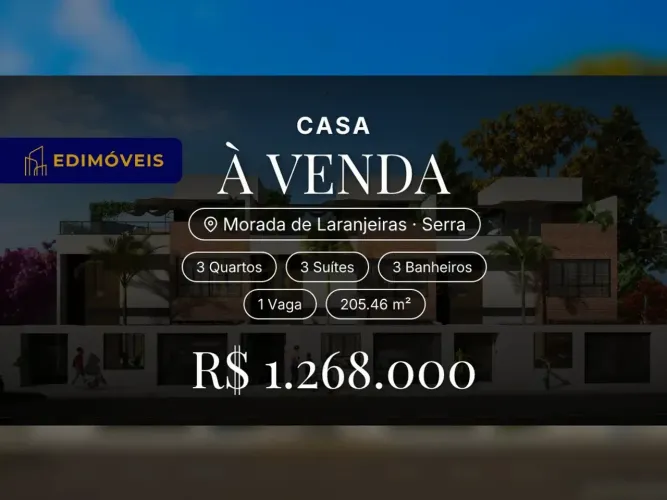 Morada de Laranjeiras| Casa 3 quartos com acabamento de alto padrão e lazer