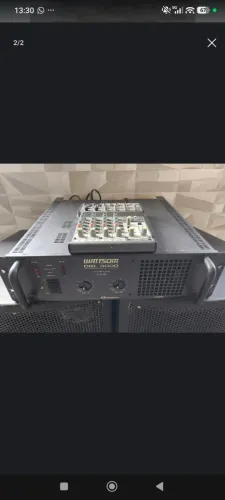 Potencia, Mesa de som , e 2 CX Alto falantes de 15 Polegadas