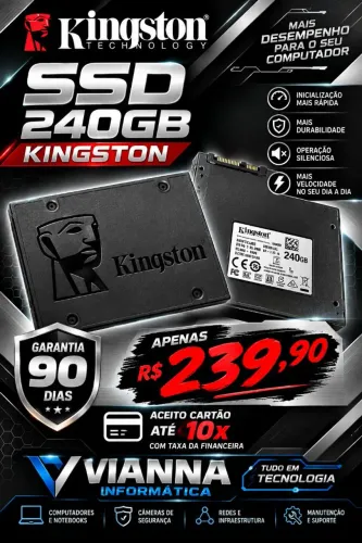 SSD 240GB KINGSTON (ACEITO CARTAO)