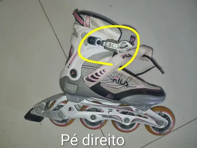 Patins inline Fila original Bond KF Lady, linha Fitness, usado e em bom estado geral