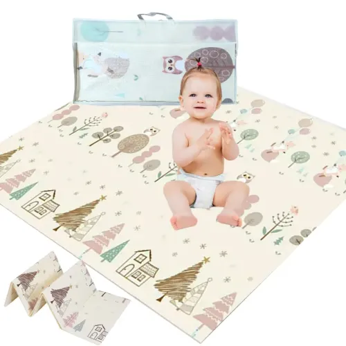 Tapete Tatame Infantil Emborrachado Dobrável Dupla Face 1,80m x 1,50m Novo C/ Peq Avaria