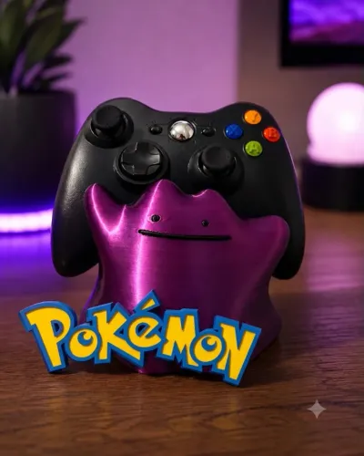 Suporte para Controle Ditto Roxo Metálico - Organizador e Decoração Gamer