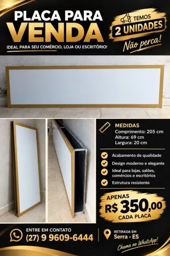 Placa de ACM para seu comércio
