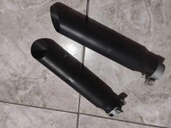 Ponteiras esportivas para Royal Enfield Shotgun ou Super Meteor. Som estilo Harley.