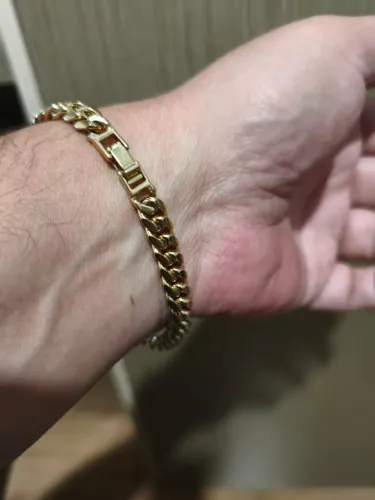 Pulseira (7mm) banhada a Ouro 18k