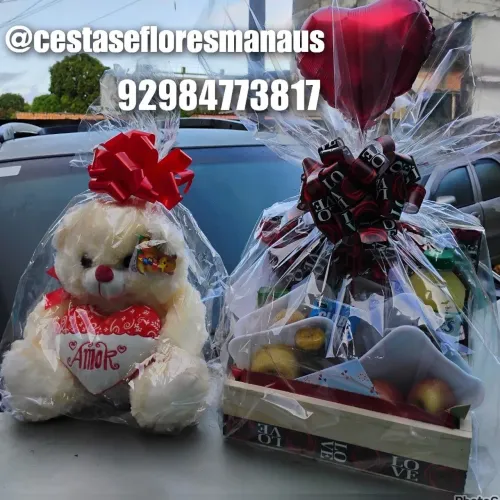 Cesta de café da manhã dia dos namorados
