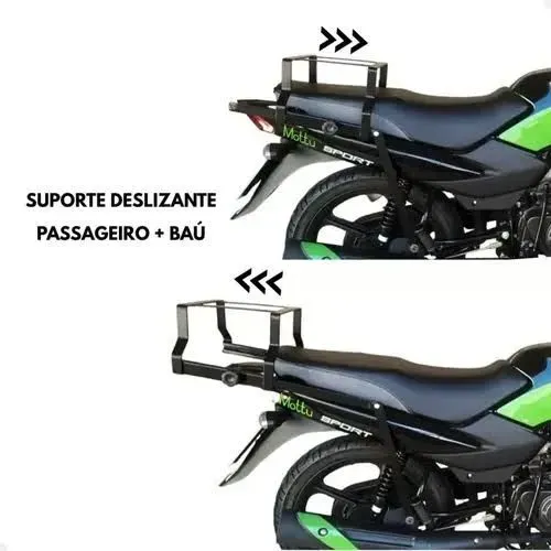 Suporte de baú deslizante para moto mottu