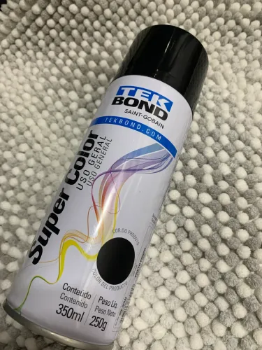 Tinta Spray Preto Fosco Tekbond 350ml Original Saint-Gobain