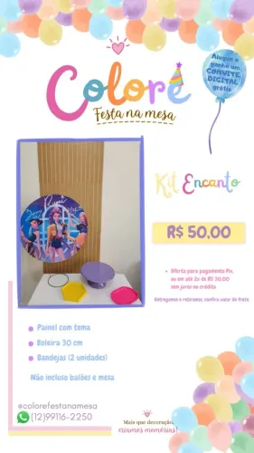 Aluguel decoração | pegue e monte | festa na mesa