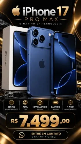IPHONE 17 PRO MAX 256GB AZUL - LACRADO