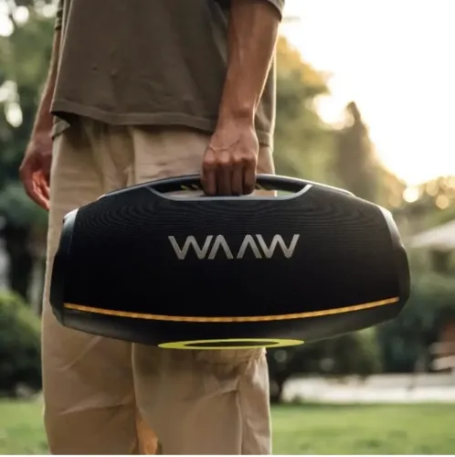Caixa de Som Bluetooth Boombox Waaw by Alok Hyperboom 1000 À Prova d'Água