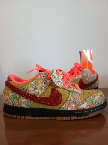 nike dunk low panda-monium green curry multi-color tam 40