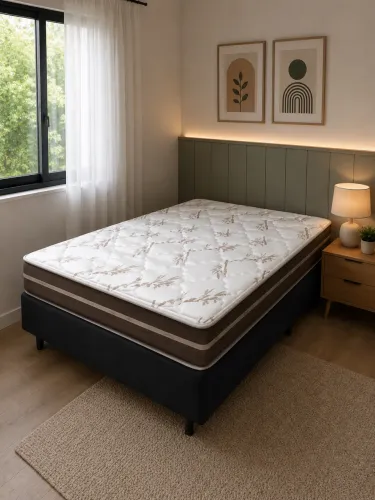 Base + Colchão Casal 21x de 89,00 FRETE GRÁTIS TAUBATÉ
