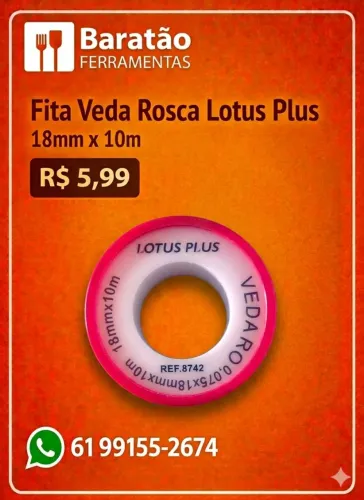 Fita veda rosca Lotus Plus 10m