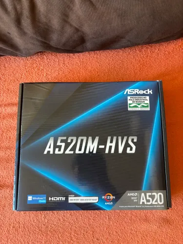 Placa-mãe ASRock A520M-HVS AM4 DDR4 - Nova na Caixa