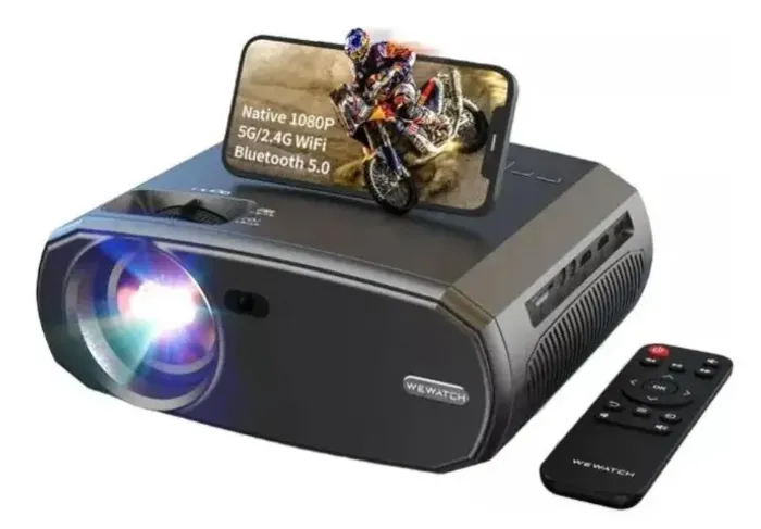 Projetor Wewatch V50 Portátil 15.000 lumen 5g Wifi 1080p 230ansi