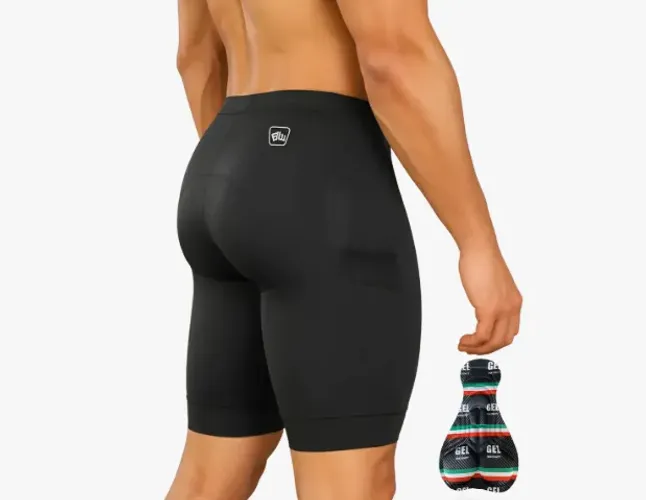 short ciclismo com bolso homem gel bermuda bike