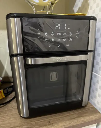 Fritadeira Air Fryer Forno Oven 12L, Branco/Inox, 2200W, 220V