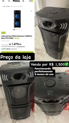 Caixa de som Philco extreme