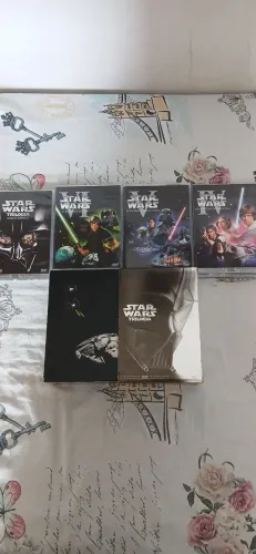2 trilogias Star Wars com Box