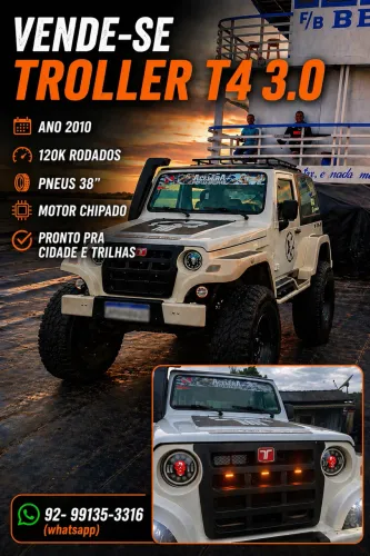 Troller T-4 4X4 3.0 TB Int. Cap. Rígida Diesel 2010